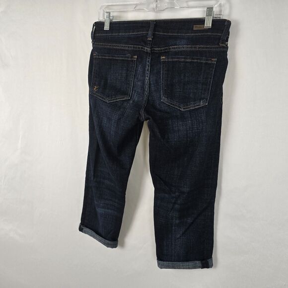 Kut From The Kloth Capri Women's 4 Blue Dark Wash Catherine Ankle Straight Leg - Picture 16 of 16